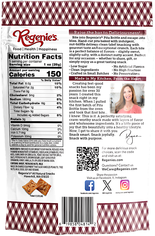 Pita Brittle® Cinnamon Honey Pistachio
