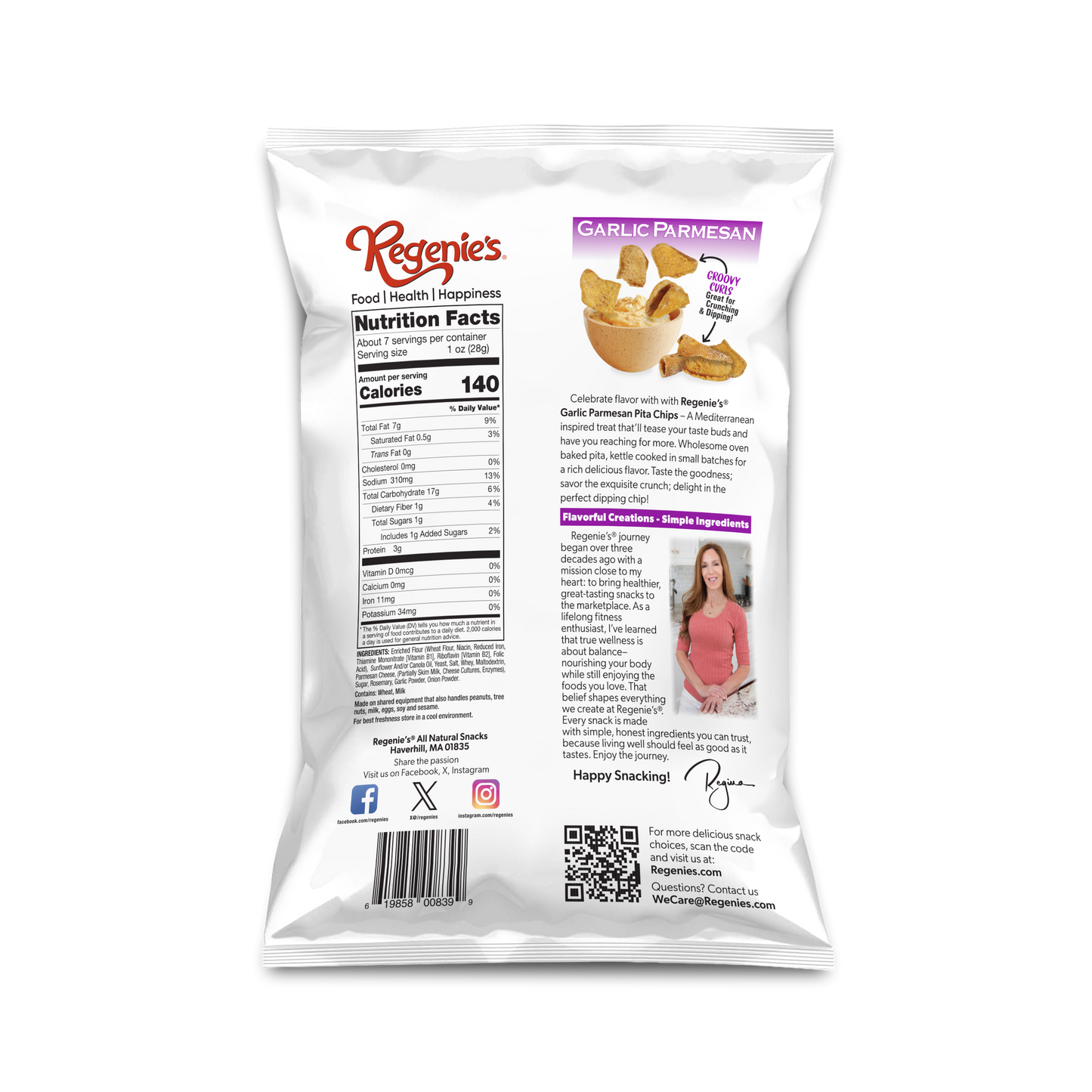 Pita Chips, Garlic Parmesan